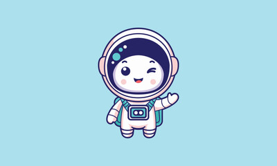 Cute astronaut vector illustration