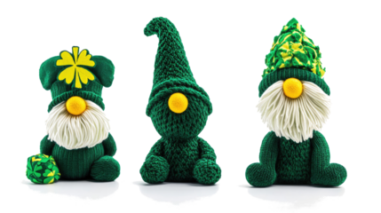 St. Patrick's Day Gnomes Collection Featuring Festive Green Designs Generative AI