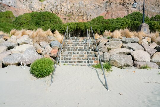 Stone Stairs Leading to the Beach - Coastal Access Point
