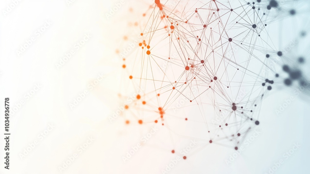 Poster minimalist abstract geometric design illustrating a convolutional neural network concept in technolo