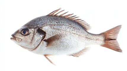 Seabream fish species on a white background