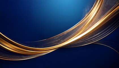 Abstract swirling pattern with gold and blue metallic colors.