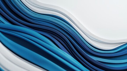 Obraz premium Dynamic Abstract 3D Ribbons and Lines in Fluid Motion - Modern Artistic Design