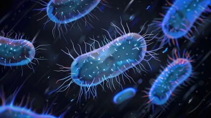 Obraz premium Ancient microbes under microscope reveal intricate cellular structures, showcasing their mysterious and ancient nature, ideal for scientific and educational content.