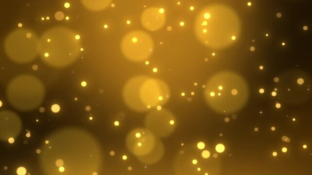 Pouring golden particle motion, can be used for background of awards ceremony, etc.
