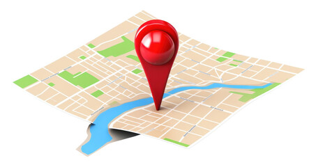 PNG Map city map red.