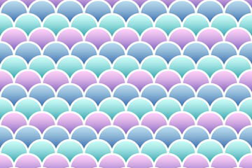 Reptile skin texture. Marine texture background with gradient. Fish scale pattern. Mermaid seamless backdrop. Purple pink print. Cute Vector illustration. Retro sea wrapping paper.