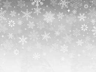 雪の結晶の背景（グレー）