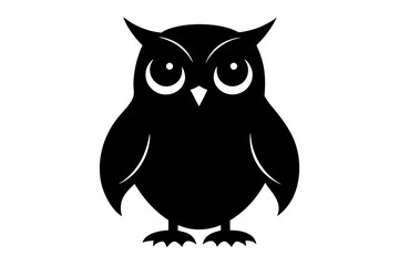 Owl Silhouette | isolated vector silhouette illustration on white background