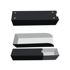 Sandwich Box template, With 3D, vector file