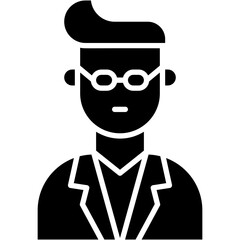 Vector Icon Male, lecturer, professor, scientist, user