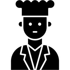 Vector Icon chef, professional, service, hotel, boy