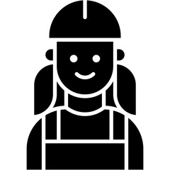 Vector Icon Young, teenager, school girl, sister