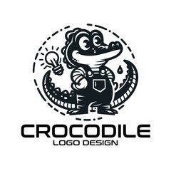 Crocodile Vector Logo Design