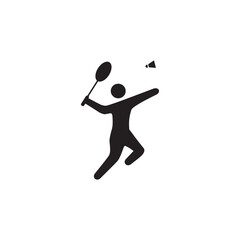 badminton player icon symbol sign vector