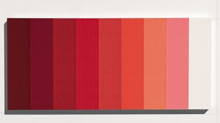 Fototapeta premium Generative AI, Minimalist geometric block composition transitioning smoothly from deep crimson red to pure white in a modern, abstract layout