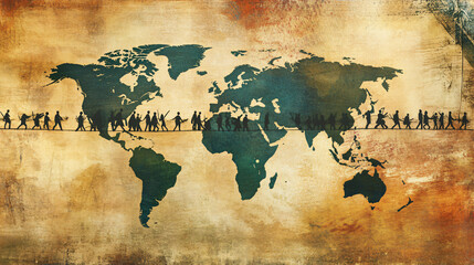 An informative image depicting the global migration map.