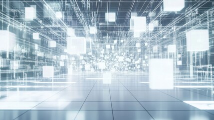 Obraz premium Abstrakcyjna przestrzeń cyfrowa