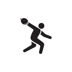discus throw  icon symbol sign vector