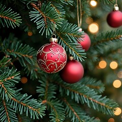 Fototapeta premium christmas tree decoration