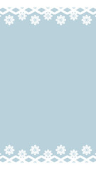 16:9 シンプルな氷の結晶モチーフ上下フレーム⭐︎