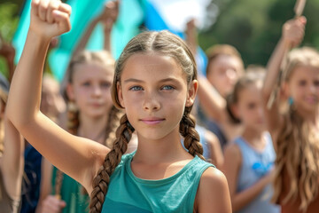Fototapeta premium children_protesting