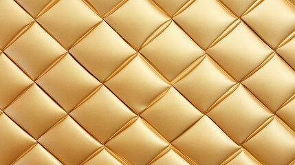 A luxurious image featuring a golden quilted pattern with diamond-shaped stitches.