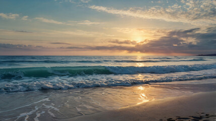 Fototapeta premium relax beach , ocean view , ocean side , wave , sand