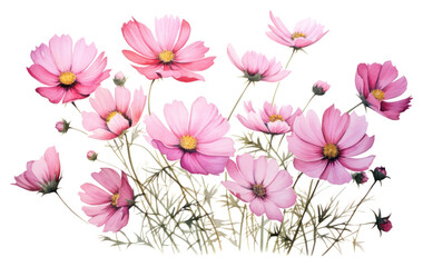 PNG Cosmos flowers blossom nature petal.