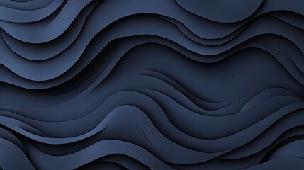 Obraz premium Abstract Blue Waves with Smooth Curves and Layers