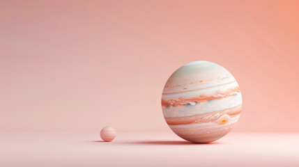 Fototapeta premium Minimalist Planet Illustration