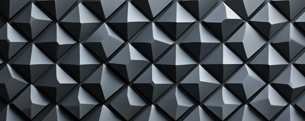 Obraz premium Gray pyramid pattern on dark surface.