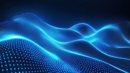 Abstract Blue Wave Background
