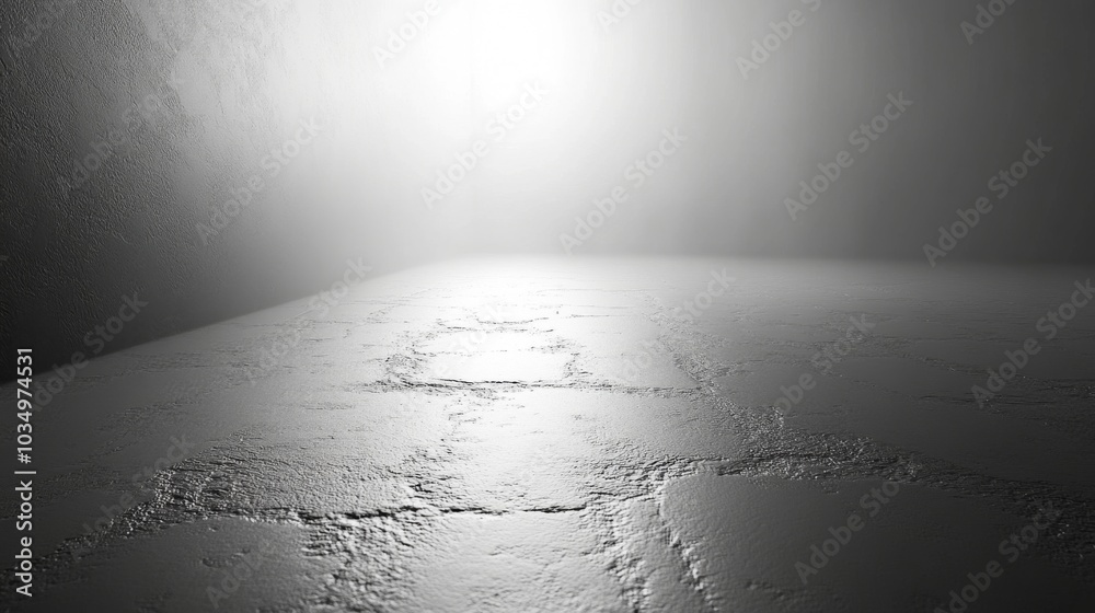 Aufkleber A serene black and white setting features textured surfaces that catch soft light, creating an atmosphere of tranquility and simplicity. The scene emphasizes clean lines and minimal design.