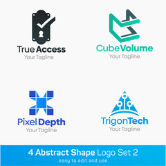 Abstract Logo Template Set. Good for Business, Agency, Community and Organization