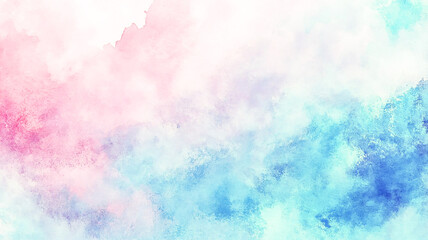 Abstract Blue Pastel Watercolor: Artistic Dye and Paint Effects for Fashionable Watercolour Design Prints background 