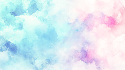 Abstract Blue Pastel Watercolor: Artistic Dye and Paint Effects for Fashionable Watercolour Design Prints background 