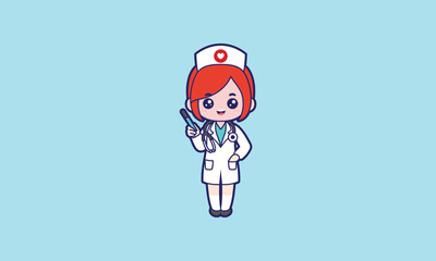 Cute doctor vector illustration