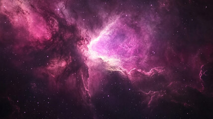 Fototapeta premium beautiful purple and pink nebula galaxy starscape in space