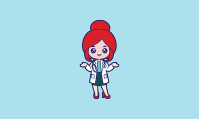 Cute doctor vector illustration