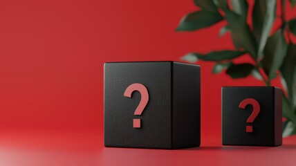 3D Illustration of a Digital Quiz Interface Featuring Sliding Answers and Empty Answer Boxes