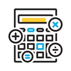 Vector multicolor icon for Premium calculator