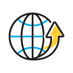 Vector multicolor icon for Browser