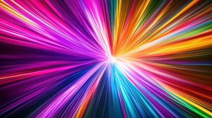 Fototapeta premium Abstract Rainbow Explosion