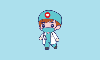 Cute doctor vector illustration