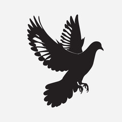 Obraz premium Dove silhouette isolated image
