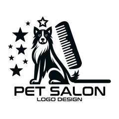 Pet Salon Vector Logo Design