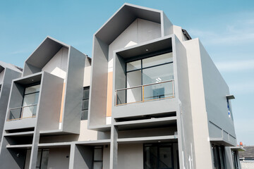 Residential Home With Modern Facade.	