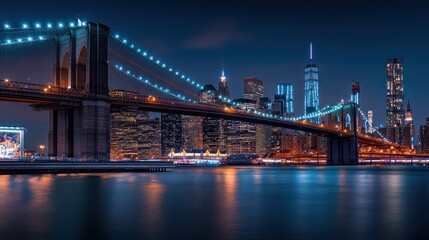 Brooklyn Bridge Night Lights