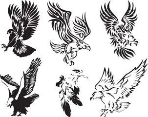 Eagle Vector icon set 